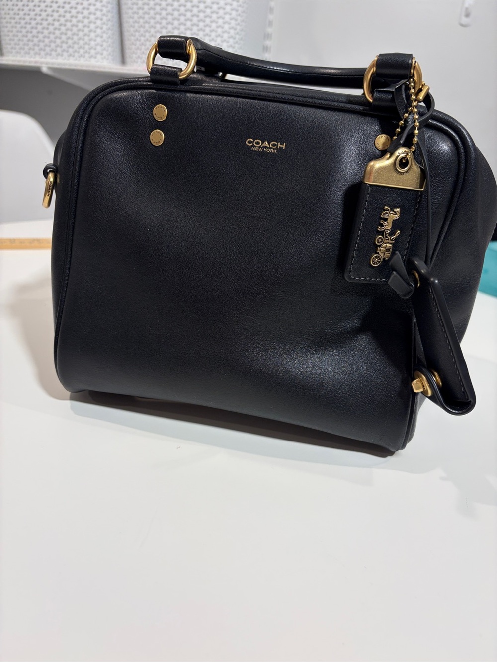 Coach Rogue Cube 20 Black Gold Hardware - Picture 2 of 9